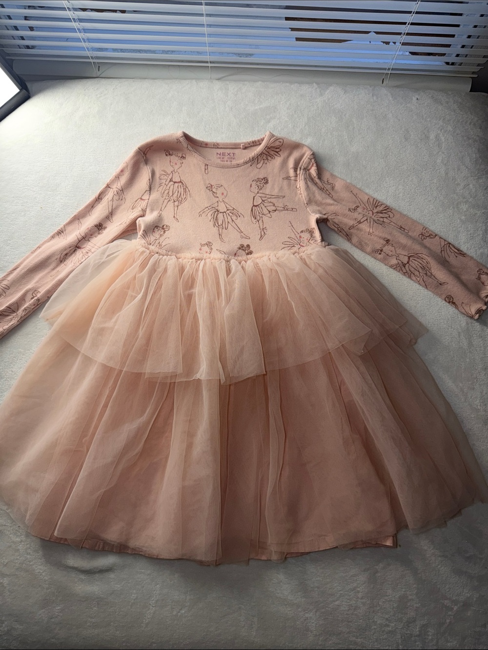 next Peach Pink Layered Tulle Ballerina Dress